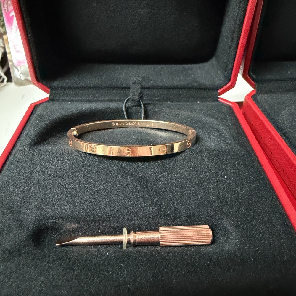 Cartier Small Bracelet in Pink Gold Size 15